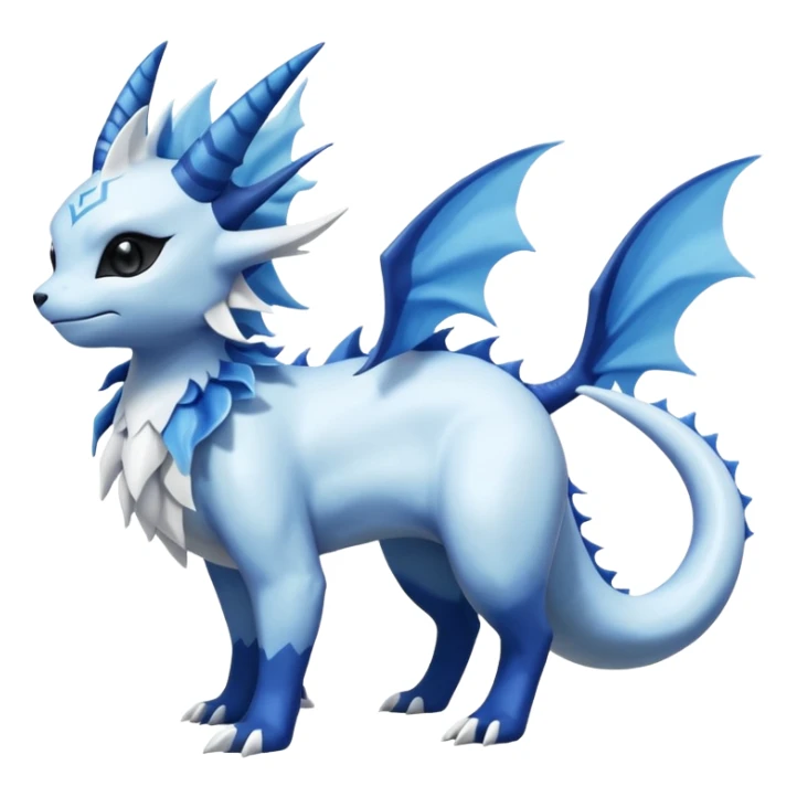 Vaporeon-Samurott-Absol-Fakémon-hybrid-creature (full body)  sticker