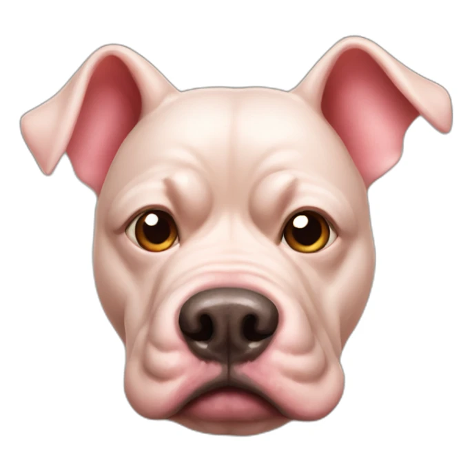 ugly dog and pig hybrid sticker