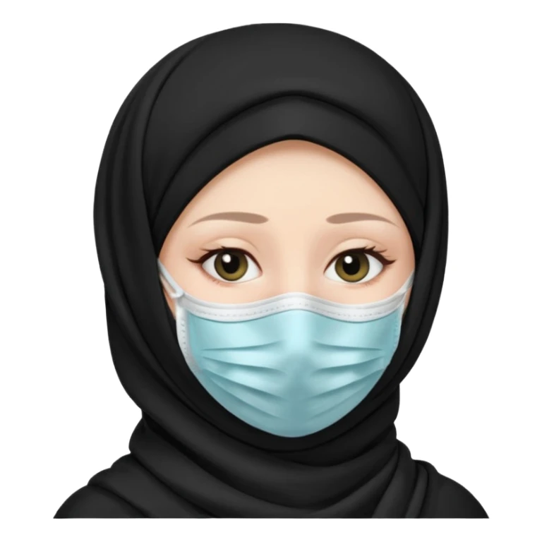 sick and tired woman in black hijab sticker