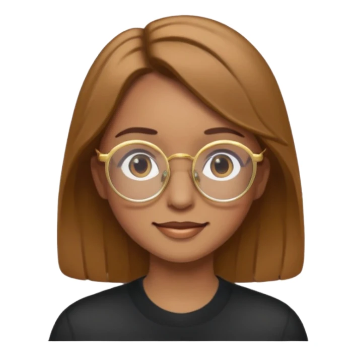 Chico pelo castaño claro com gafas redondas de color dorado  sticker