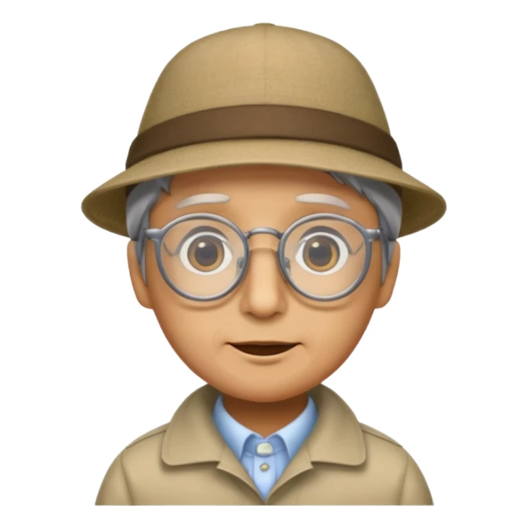 
anchovy wearing glasses and a hat sticker