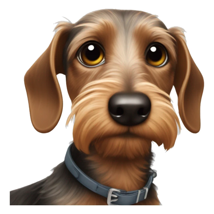 wire haired dachshund boar coloured sticker