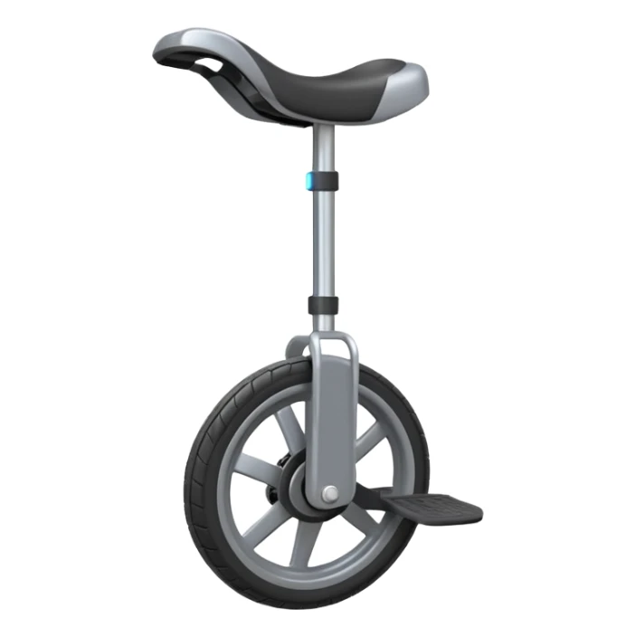 an emoji of an elctronic unicycle in a format 128 pixel by 128 pixels sticker