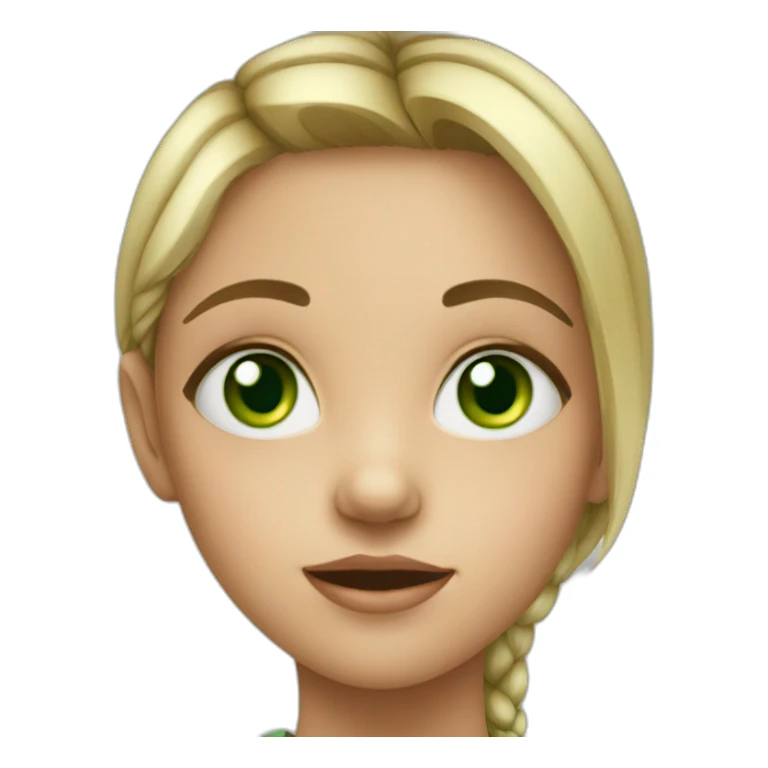 kid girl WITH GREEN EYES sticker