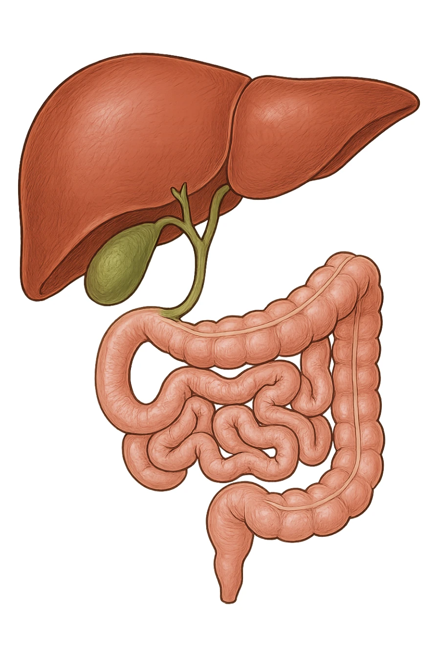 Connessione, fegato , intestino e cistifellea sticker
