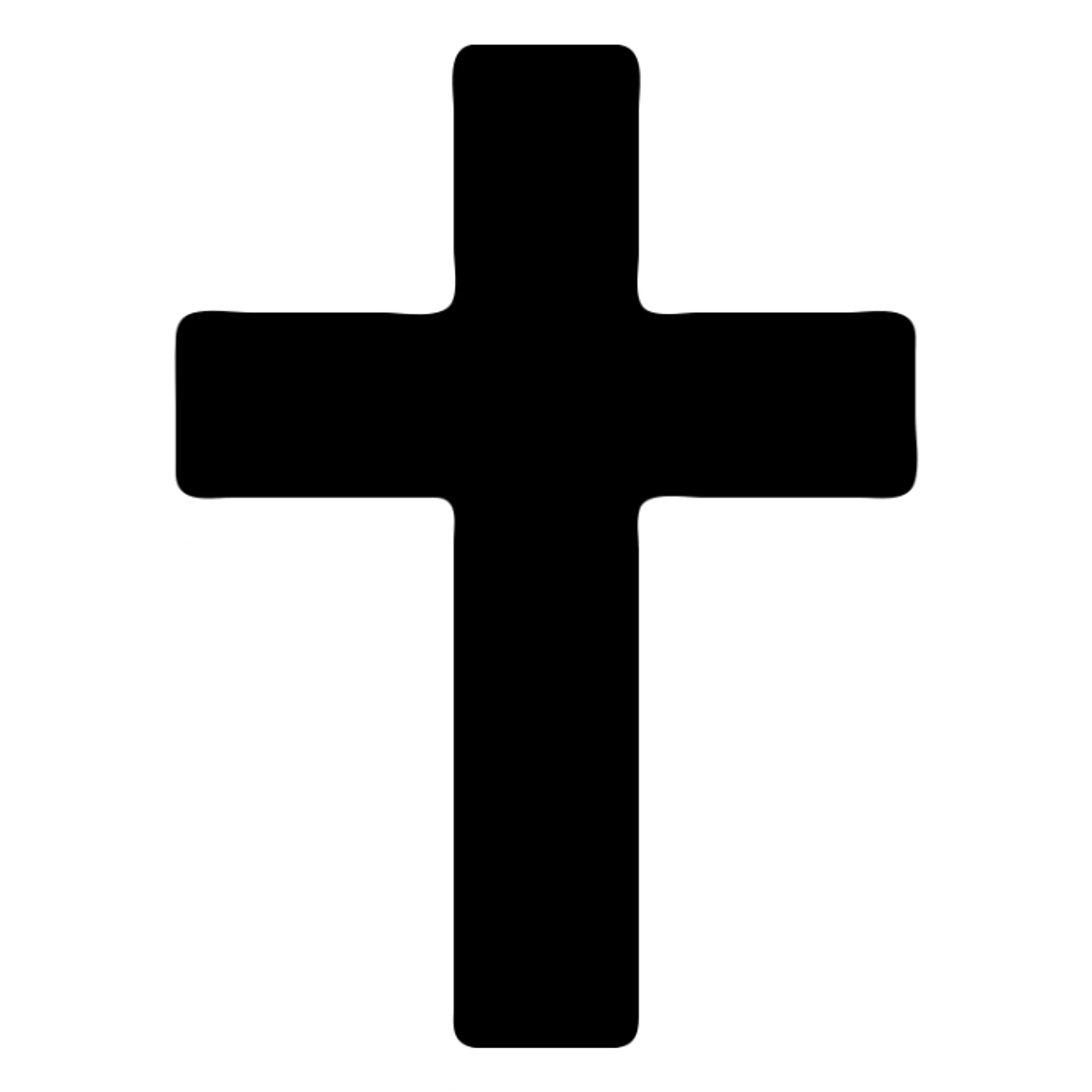 Christian cross shiny silver elegant simple icon sticker