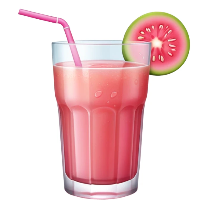 A glass of pink guava juice sticker