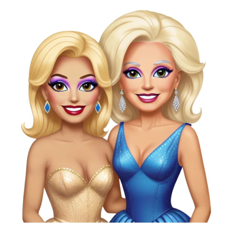 Donald trump and Joe Biden as drag queens  sticker