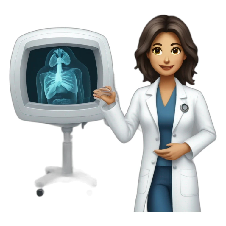 Posh-Radiologist-performing-breast-mri-to-leni-klum sticker
