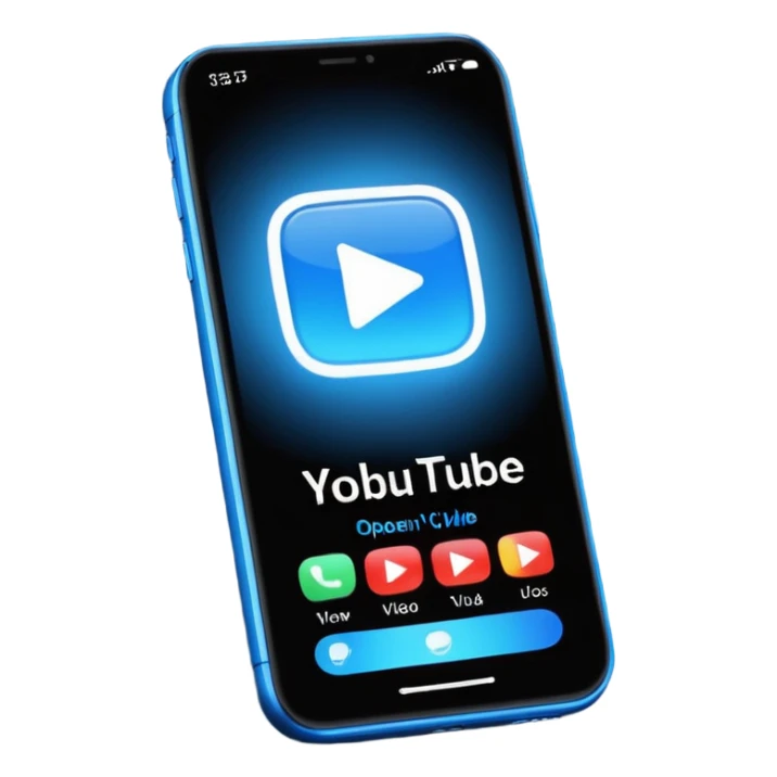 Phone on YouTube app  open showing video with view count sticker