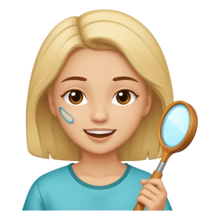 girl doing her guasha sticker