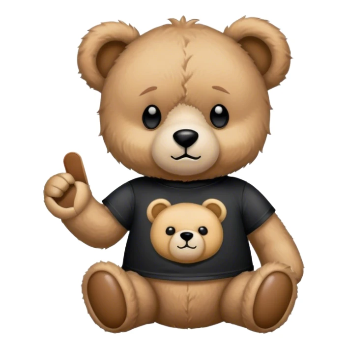 Cuddly teddy on a Metall concert  sticker