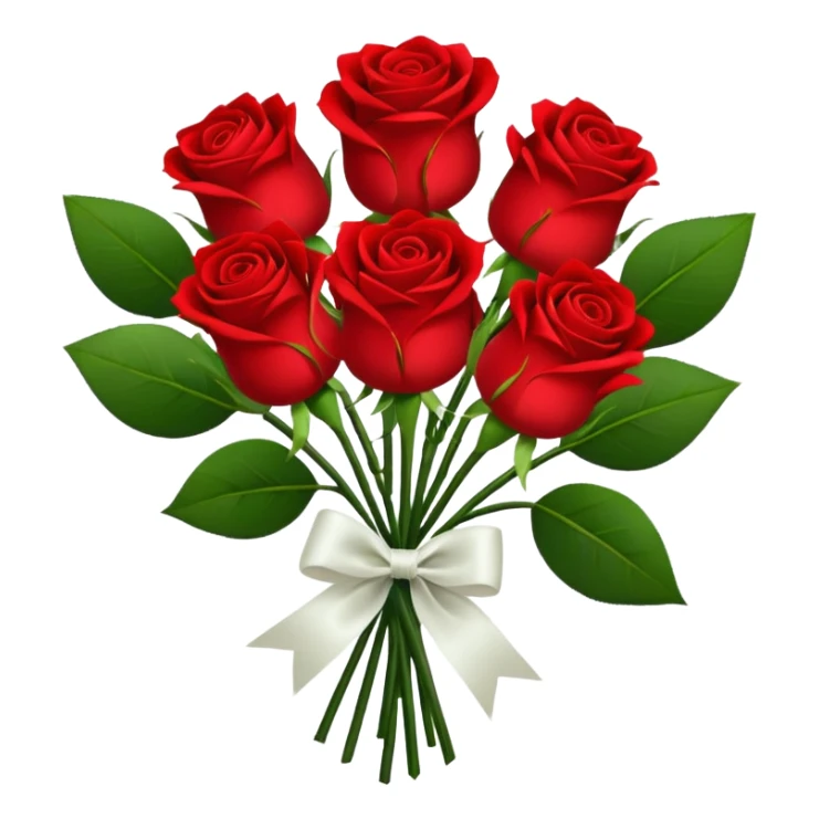 bouquet of 5 roses sticker