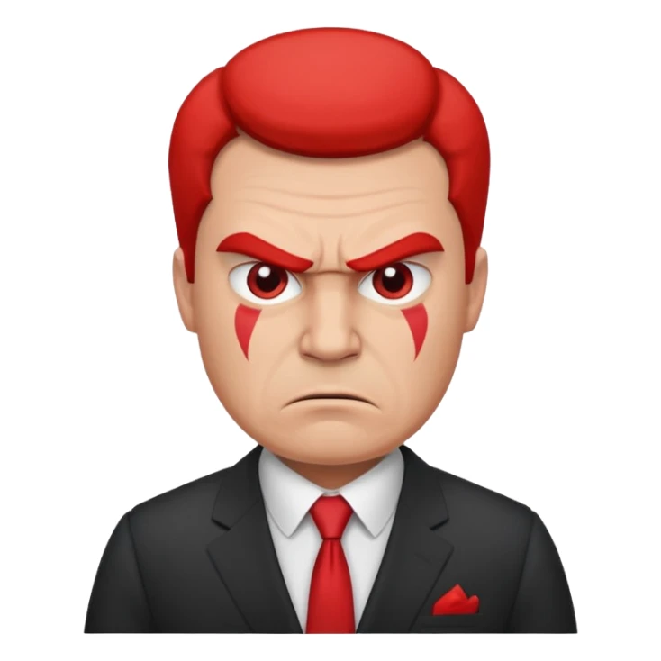 very angry male boss in suit sticker
