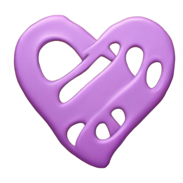 Suicide awareness ribbon on heart cookie sticker