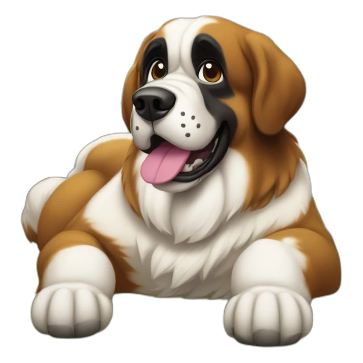 Chien st Bernard dans un parc d’attractions  sticker