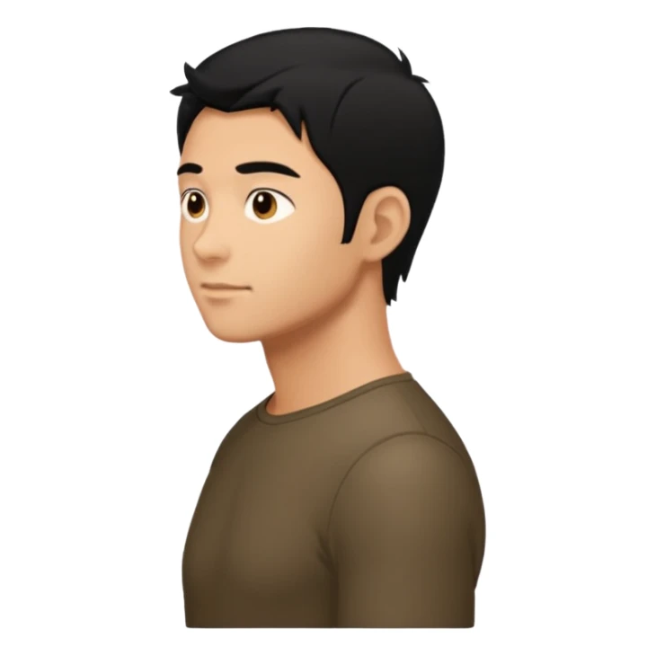 The Walking Man black hair all body from the side sticker