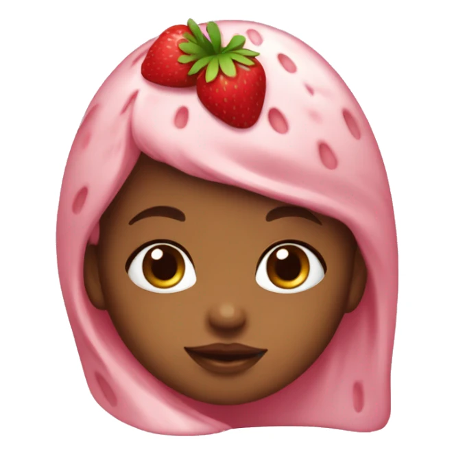 pudding strawberry baby girl sticker
