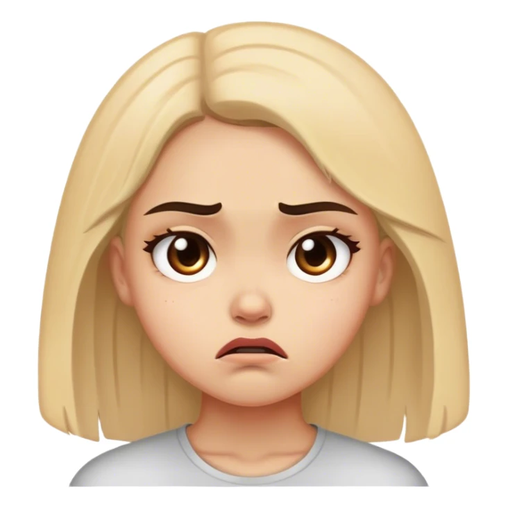 Carita enojada y triste sticker