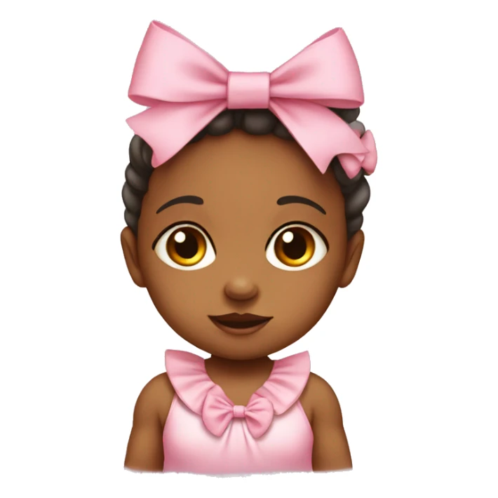 baby girl wearing bow sticker