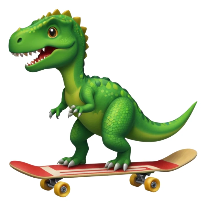 Dinosaur on a skateboard sticker