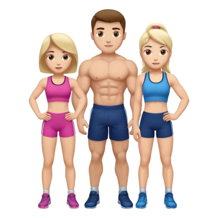 Gym boy and girl sticker