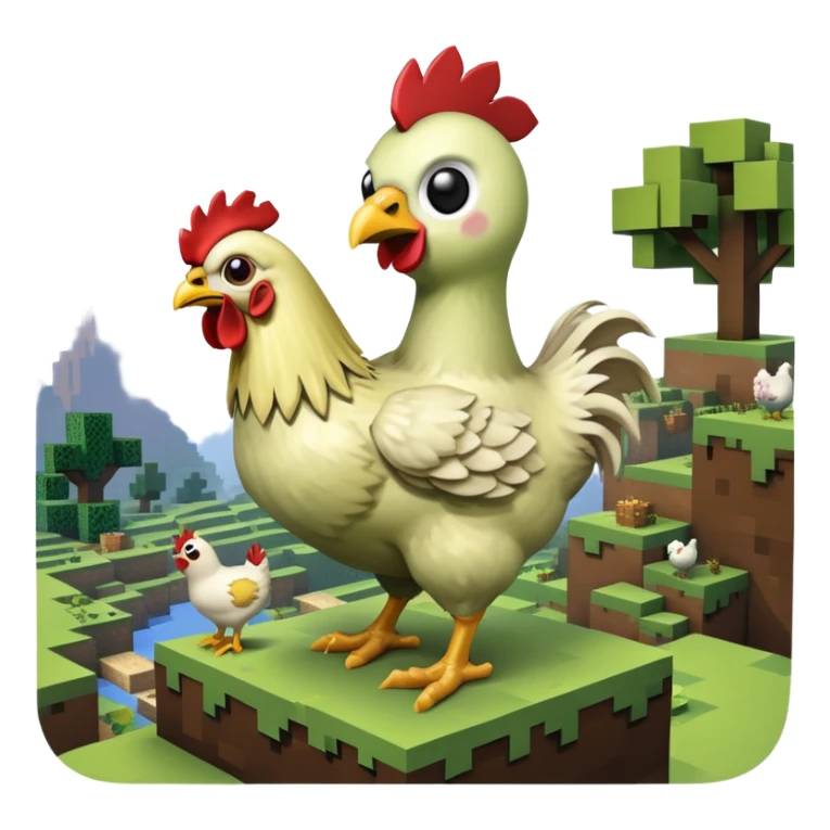 baby zombie riding a chicken, minecraft chicken jockey sticker