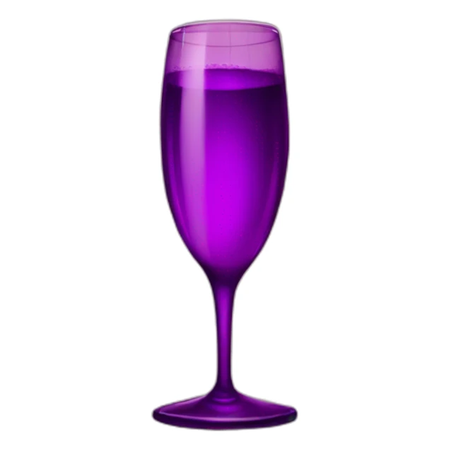 purple champagne glass cheers sticker