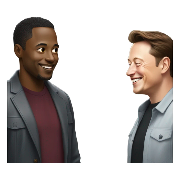 black man with elon musk sticker