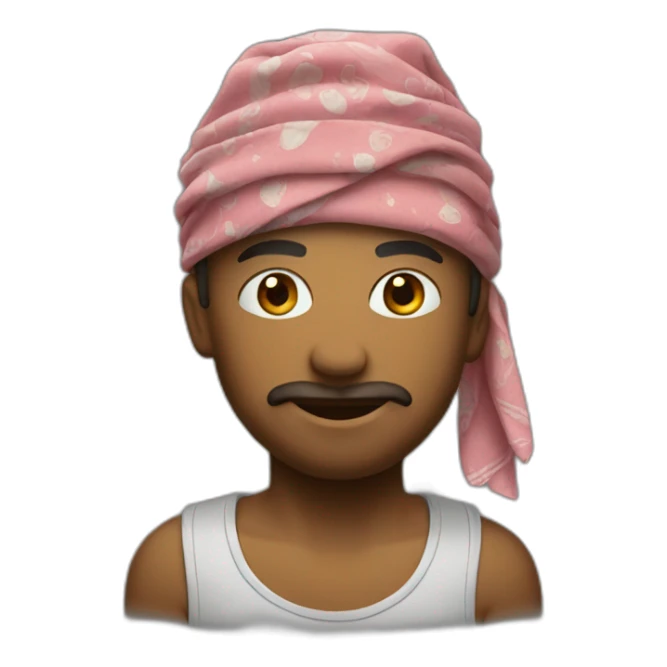 emodji avec un bandana sur la tete sticker