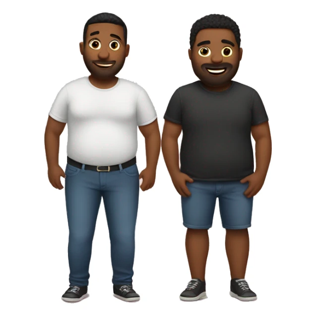 big belly gay couple sticker