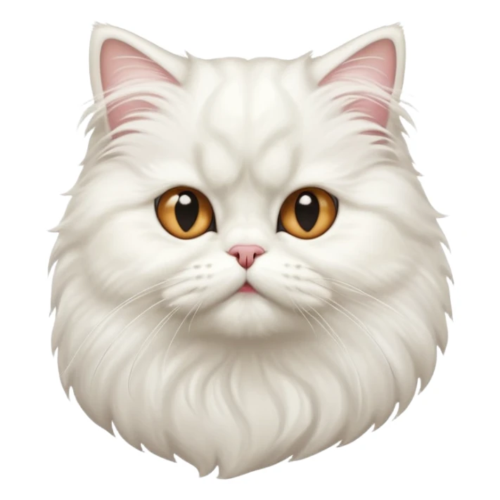 White Persian giving a kiss sticker