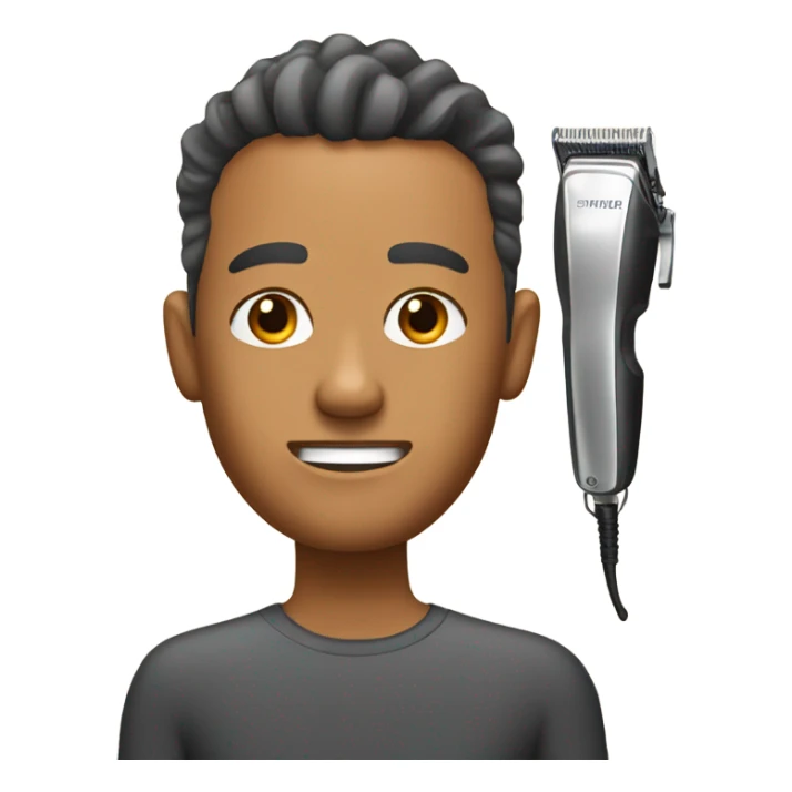 Hair clippers tan skin sticker