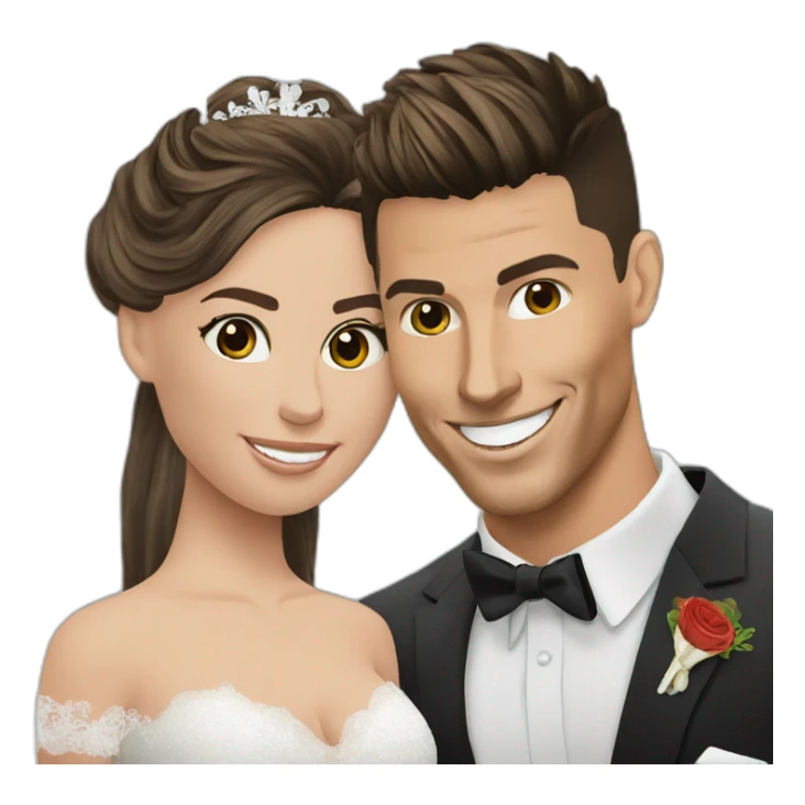 Cristiano Ronaldo marry with messi sticker