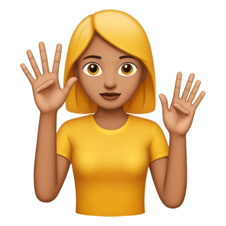 generate a good professional image for letter 'A' where it should be a emoji ,where 'A' is Indian sign language sticker