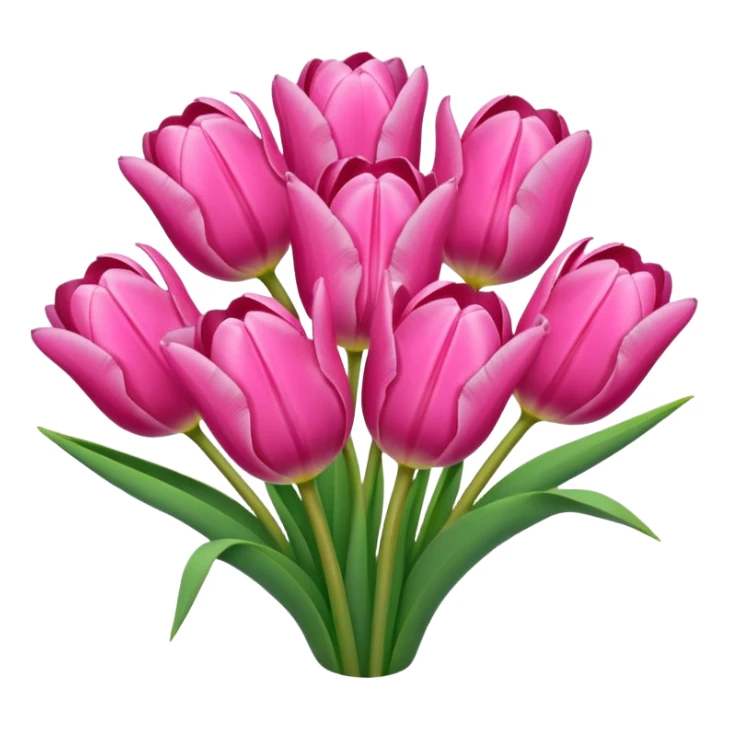Bouquet of pink tulips sticker