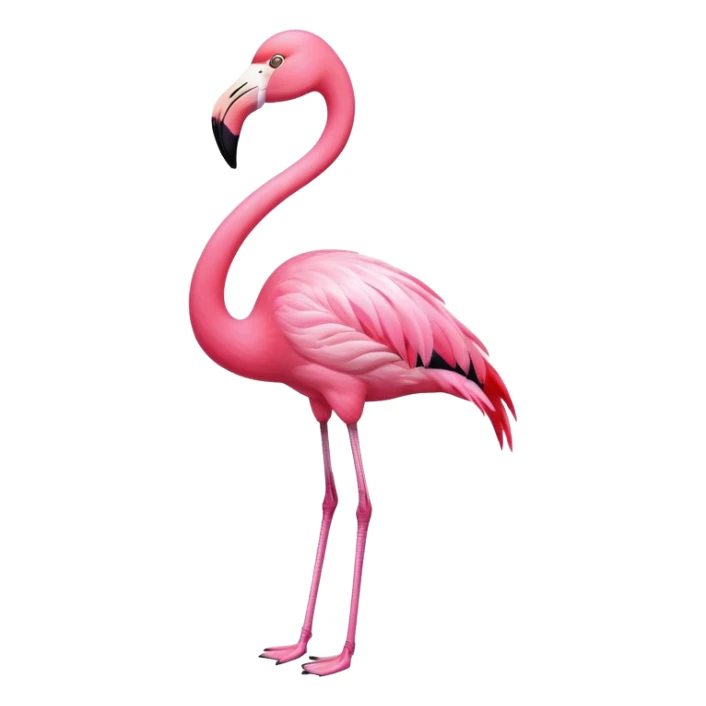 cool flamingo with its tongue out sticker