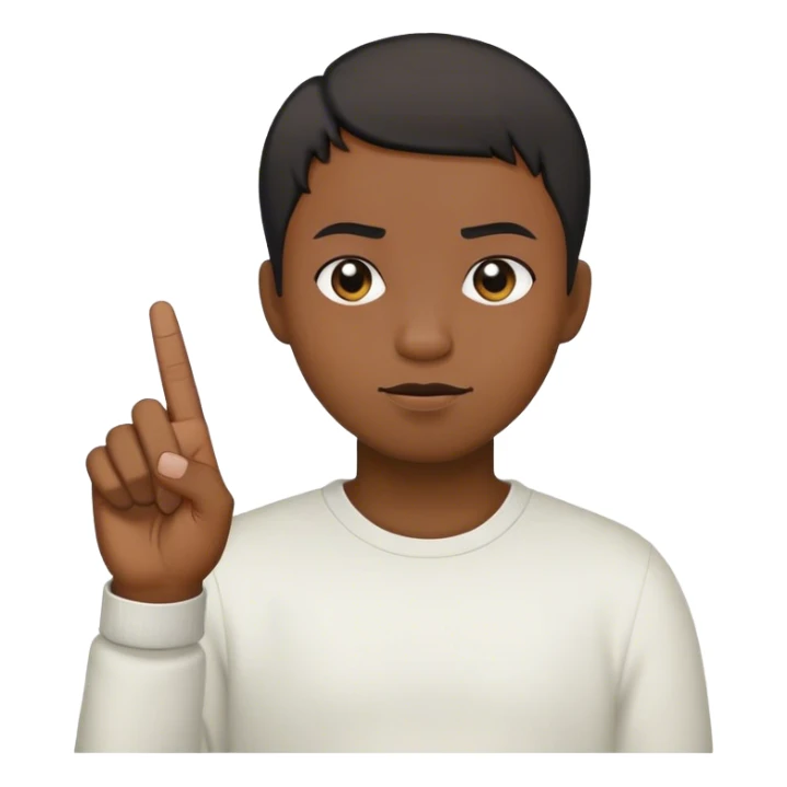 A black person holding up the middle finger  sticker