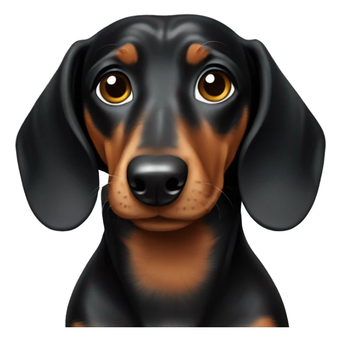 Black female dachshund sticker