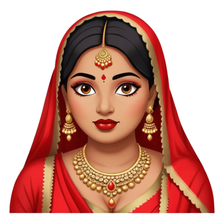 big plus size, indian, dupatta, baddie,pretty, makeup, bright red lipgloss, black eyeliner, sticker