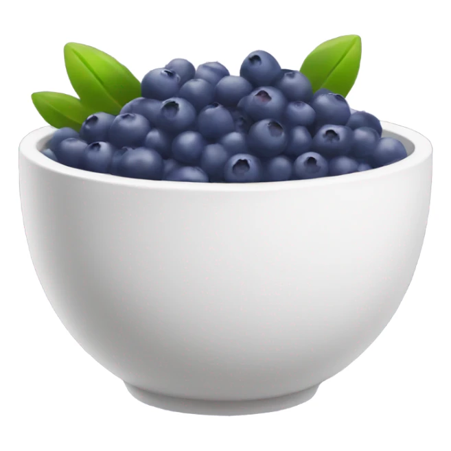 White acai bowl with blueberries  sticker
