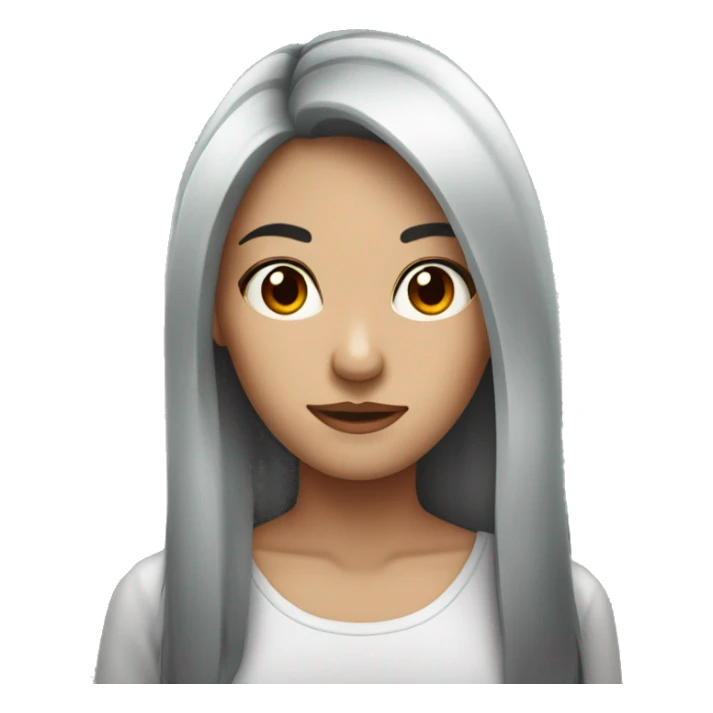 DARK HAIR FEMALE WITH RED STREAKS IN HAI sticker