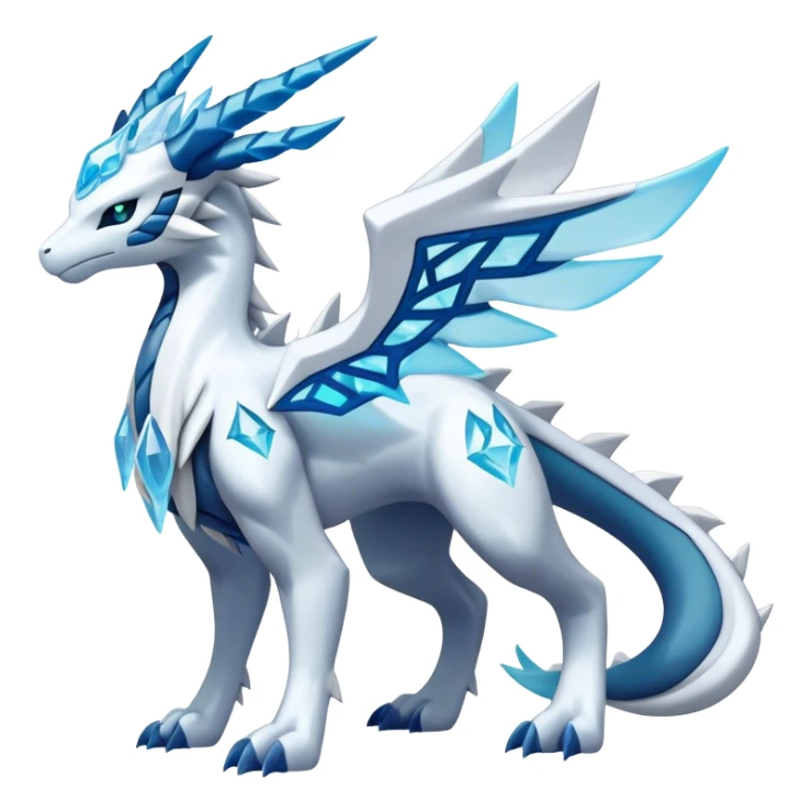 Kyurem-reshiram-Glaceon-dialga-suicune-hybrid, full body sticker