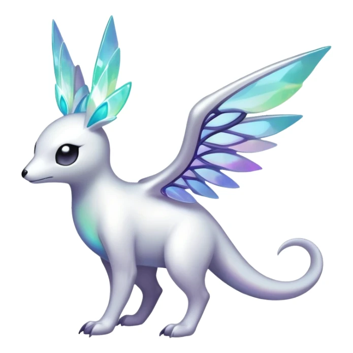  Iridescent white dark fakemon-creature  sticker