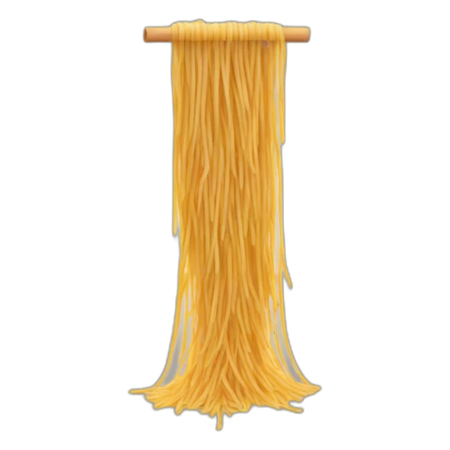 chart with downward trend made of spaghetti sticker