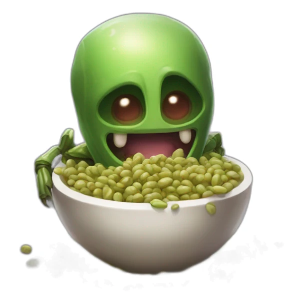 urgot from league of legends eating beans sticker