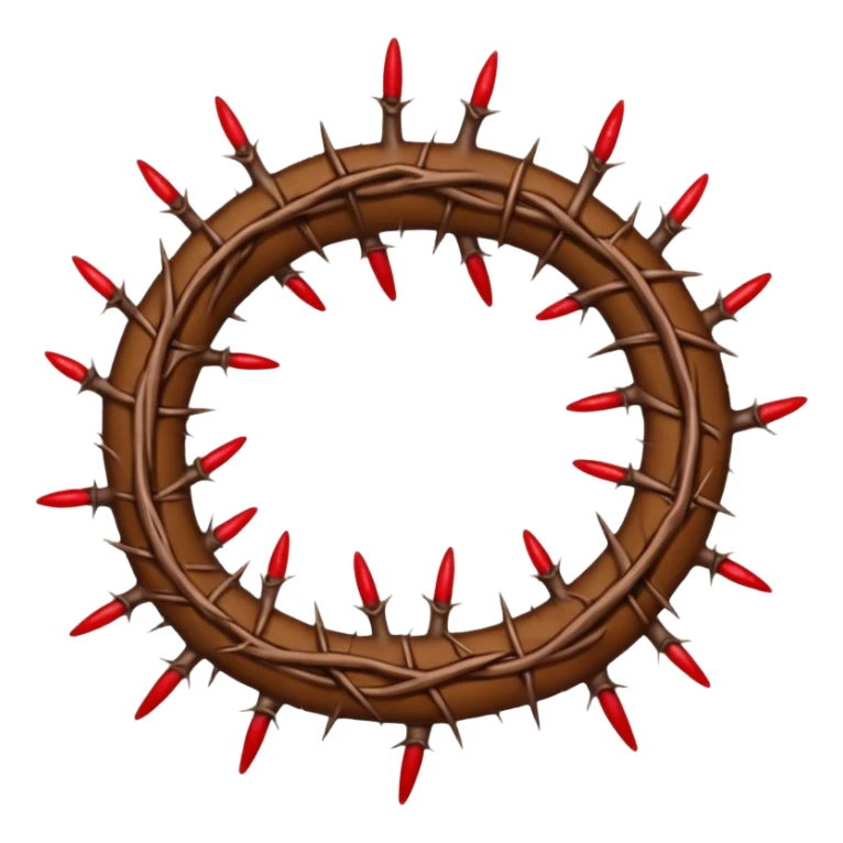 crown of thorns with blood dripping from it  sticker