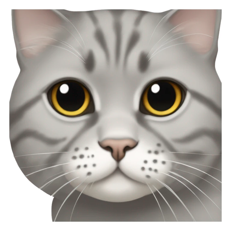 a Scottish fold-eared cat with a white spot on the muzzle on the left where the whiskers grow sticker