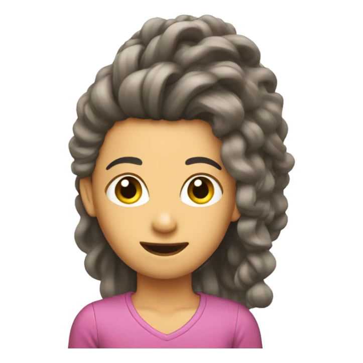 combing hair sticker