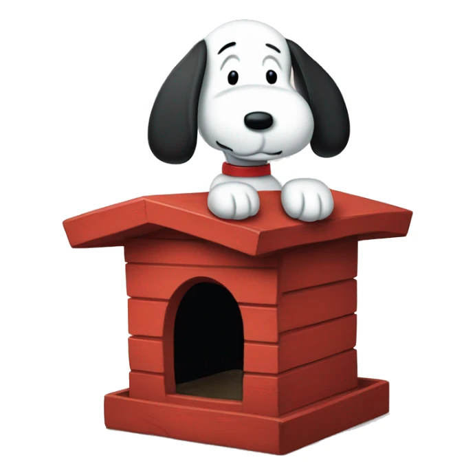 Snoopy on his dog house sticker